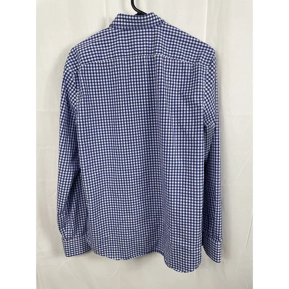 Banana Republic Shirt Mens Medium Plaid Button‎ Up Stretch Long Sleeve